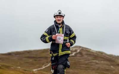 Sprang fjällmaraton i full brandutrustning
